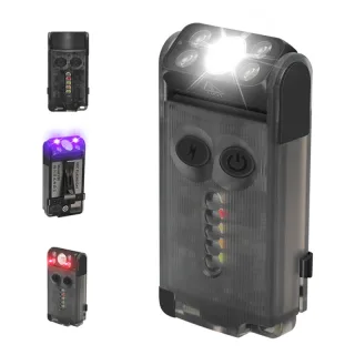 SEEKNITE V30 1000LM EDC LED Keychain Flashlight Power Bank UV Magnetic Beep Clip USB-C Rechargeable Camping Fishing Emer