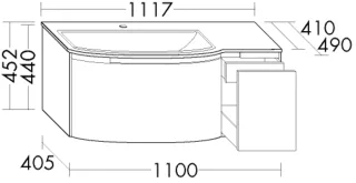 Burgbad Keramik Waschtisch-Set YSO PG2 HGL Sand Hochglanz/Taupe, SFIH111RF2141C0040 SFIH111RF2141C0040