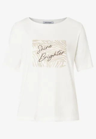 MORE & MORE - Shirt mit Platzierungs-Print weiß - Gr. - 36