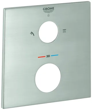 Grohe Rosette 49102 eckig für Thermostat-FMS supersteel, 49102DC0 49102DC0
