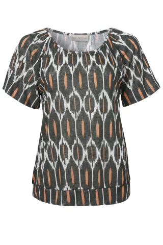 Via Appia - T-Shirt Rundhals 1/2 Arm Druck rosmarin multicolor - Gr. - 40