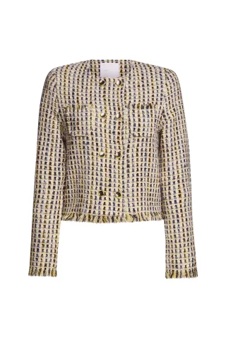Rich & Royal - Tweed jacket cruise blue - Gr. - M