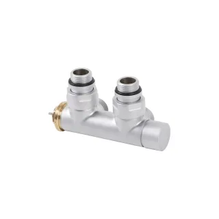 Terma Thermostat-Verbundeckventil 50mm CYLINDER GZ 1/2"-GZ 24-19 rechts, TGZTST006, Silber TGZTST006