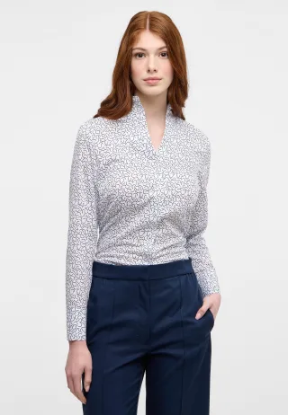 ETERNA - Bluse Satingewebe Langarm off-white - Gr. - 36/Langarm