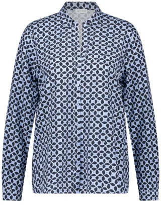 GERRY WEBER Collection - Langarmbluse blau - Gr. - 34