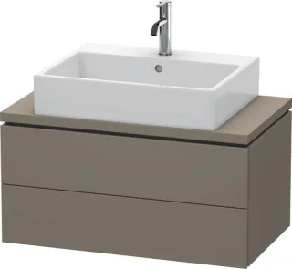 Duravit L-Cube Konsolenwaschtischunterbau wandhängend Flanell Grau Seidenmatt 820x477x400 mm - LC580 LC580709090