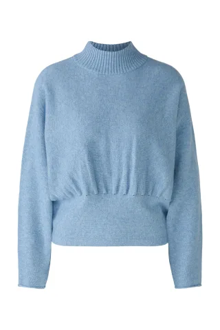 Oui - Pullover mit Fledermausärmel sky blue - Gr. - 34