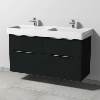 Sanipa 3way Waschtischunterbau zu Laufen Pro S Waschtisch mit 4 Auszügen, Vulkan-Matt UP7871V