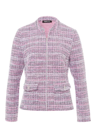 FRANK WALDER - Blazerjacke NOS aus multicolor Strick ecru/hawaiian orchid - Gr. - 42