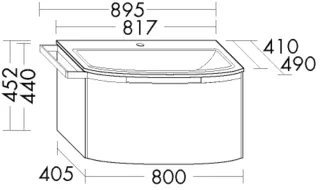 Burgbad Keramik Waschtisch-Set YSO PG1 Matt Schilf Matt/Taupe, SFAE081LF2133C0040 SFAE081LF2133C0040
