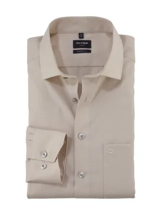 OLYMP - Hemd - Modern fit beige - Gr. - 44