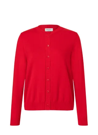 MAERZ Muenchen - Strickjacke Knopf 1/1 Arm lychee red