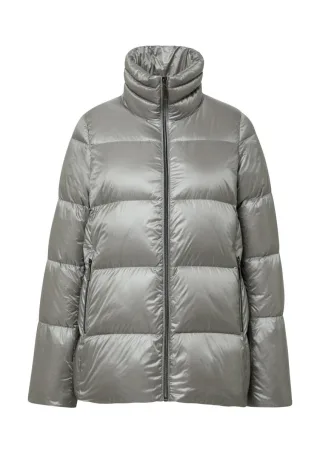 comma - Schimmernde Daunenjacke mit Stehkragen grau - Gr. - 36