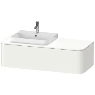 Duravit Happy D.2 Plus Konsolenwaschtischunterbau wandhängend Weiß Seidenmatt 1300x550x354 mm - HP49 HP4942L36360010