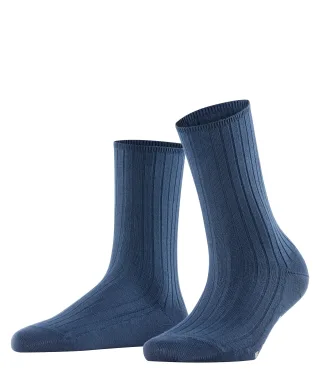 FALKE - FALKE Cotton Rib Damen space blue - Gr. - 40.5