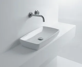 Axa H10 Aufsatzwaschtisch, B: 600, T: 320, H: 100 mm, weiss 8108501