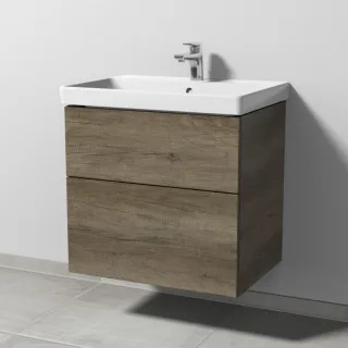 Sanipa 3way Waschtischunterbau zu Villeroy & Boch Avento Waschtisch mit 2 Auszügen, Eiche-Nebraska SM62237