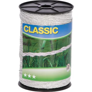 Kerbl Classic Weidezaunlitze, 500m weiß 6x 0,20 weiß - 449112