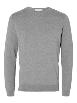 Selected - Langarm Strickpullover grau - Gr. - S