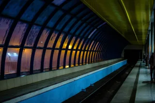 queence Acrylglasbild "Bahngleis" Kunst  Zugbilder  Züge Fine Art-Print in Galeriequalität