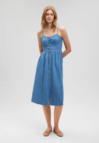 Mavi - BUTTON UP DRESS light indigo - Gr. - S