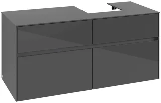 Villeroy & Boch Waschtischunterschrank Collaro C09900 1200x548x500mm Glossy Grey C09900FP