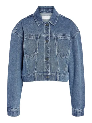NOISY MAY - NMRONJA L/S CROP DNM JACKET VI433MB NOOS medium blue denim - Gr. - XL