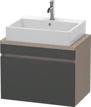 Duravit DuraStyle Konsolenwaschtischunterbau wandhängend Graphit & Basalt Matt 700x478x512 mm - DS53 DS530104943