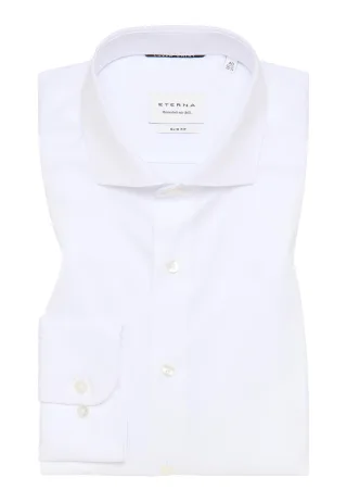 ETERNA - Cover Shirt Twill Langarm weiß - Gr. - 42/Langarm - 67cm