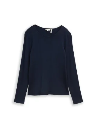 Tom Tailor - Basic Strickpullover mit Rundhalsausschnitt sky captain blue - Gr. - XL