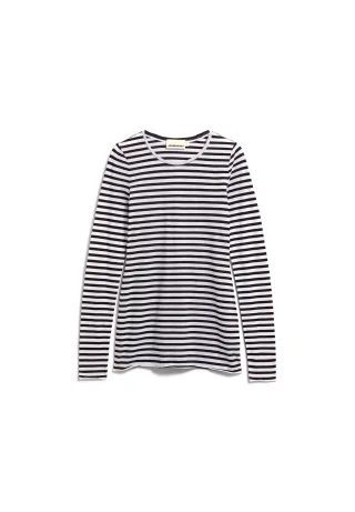 Armedangels - EINIAARA STRIPE LONGSLEEVE white-black - Gr. - S