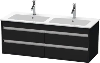 Duravit Ketho Waschtischunterbau wandhängend Eiche Schwarz Matt 1270x475x480 mm - KT643301616 KT643301616