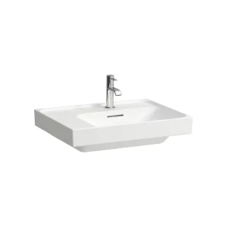 LAUFEN Waschtisch MEDA 460x600x160 Ablage links 3 Hl. o.Ül. weiß matt, H8171127571581 H8171127571581