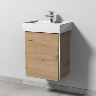 Sanipa 3way Waschtischunterbau zu Villeroy & Boch Collaro Waschtisch mit 1 Tür, Eiche Natural-Touch BR83085