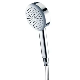KWC Aquarotter Handbrause, F3, Kst. verchromt, Regenstrahl, d: 110 mm, Schlauch 1500 mm, 2030051216 2030051216
