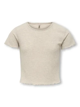 KIDS ONLY - KOGNELLA S/S O-NECK TOP NOOS JRS Pumice Stone - Gr. - 146/152