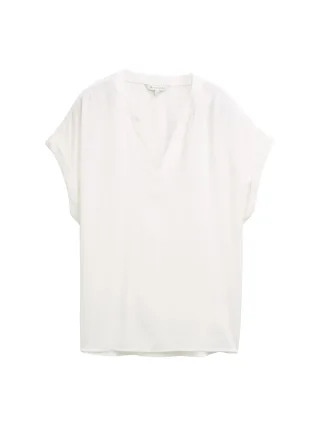 Tom Tailor - Loose Fit Bluse whisper white - Gr. - 36