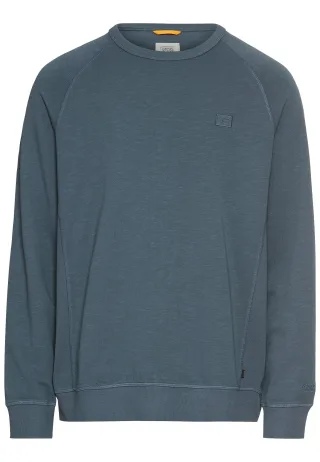camel active - Sweatshirt aus reiner Baumwolle mit Raglanärmeln tinted blue - Gr. - M