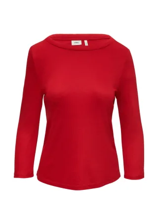 s.Oliver BLACK LABEL - Jersey-Shirt mit Stehkragen rot - Gr. - 34