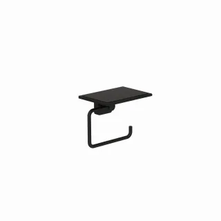 Kludi VELA S Toilettenpapierhalter mit Ablage mattschwarz, 2597139 2597139