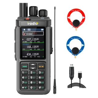 Iradio UV-98 PLUS GPS Version 10W Walkie Talkie APRS Multi Band Radio 2.4 Inch Screen Cross Band Repeater 1024 Channels