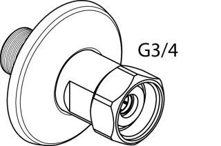 Ideal Standard S-Anschluss, für Badearmatur Schweiz, B961490AA