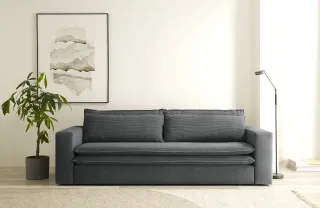 Home affaire 3-Sitzer "PIAGGE" Cord-Bezug - mit Bettfunktion und Bettkasten, mit praktischem Topper