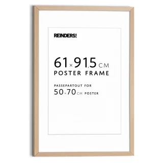 Reinders Bilderrahmen "Bilderrahmen Poster 61x91,5 oder 50x70" für 1 Bilder Wohnzimmer - Buche - MDF - 64,5x95 cm