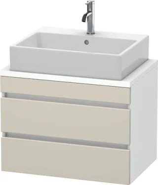 Duravit DuraStyle Konsolenwaschtischunterbau wandhängend Taupe & Weiß Matt 700x478x512 mm - DS530609 DS530609118