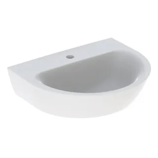 Geberit Renova Waschtisch, 55x45cm mit Hahnloch mittig, ohne Überlauf., weiss Tect, 500578018 500578018