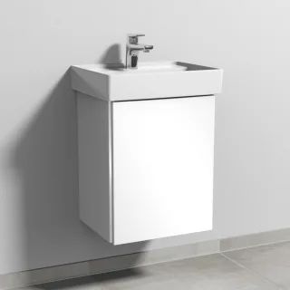 Sanipa 3way Waschtischunterbau zu Villeroy & Boch Collaro Waschtisch mit 1 Tür, Weiß-Glanz BS83178