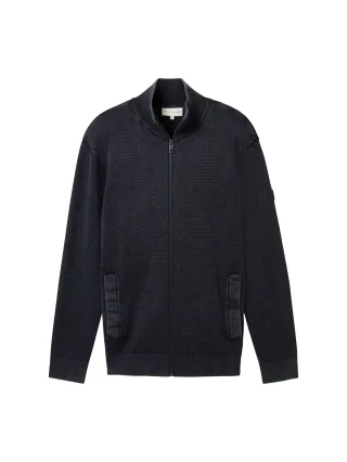 Tom Tailor - fine structured knit jacket sky captain blue - Gr. - L
