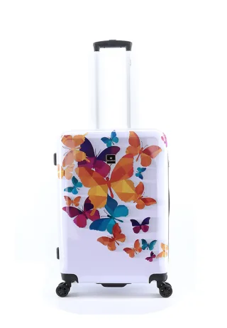 Saxoline Koffer "Schmetterling" mit arretierbarem Aluminium-Trolleysystem