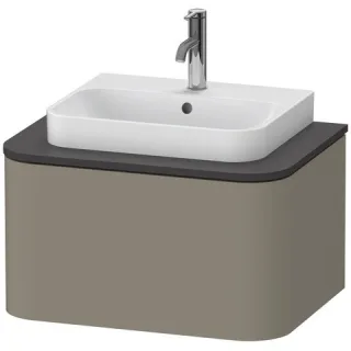 Duravit Happy D.2 Plus Konsolenwaschtischunterbau wandhängend Stein Grau Seidenmatt 650x480x354 mm - HP494009292